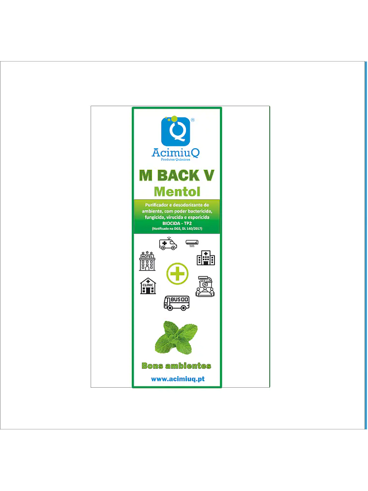 M BACK V - Purificador e desodorizante de ambiente com poder bactericida, fungicida, virucida e esporicida. 3
