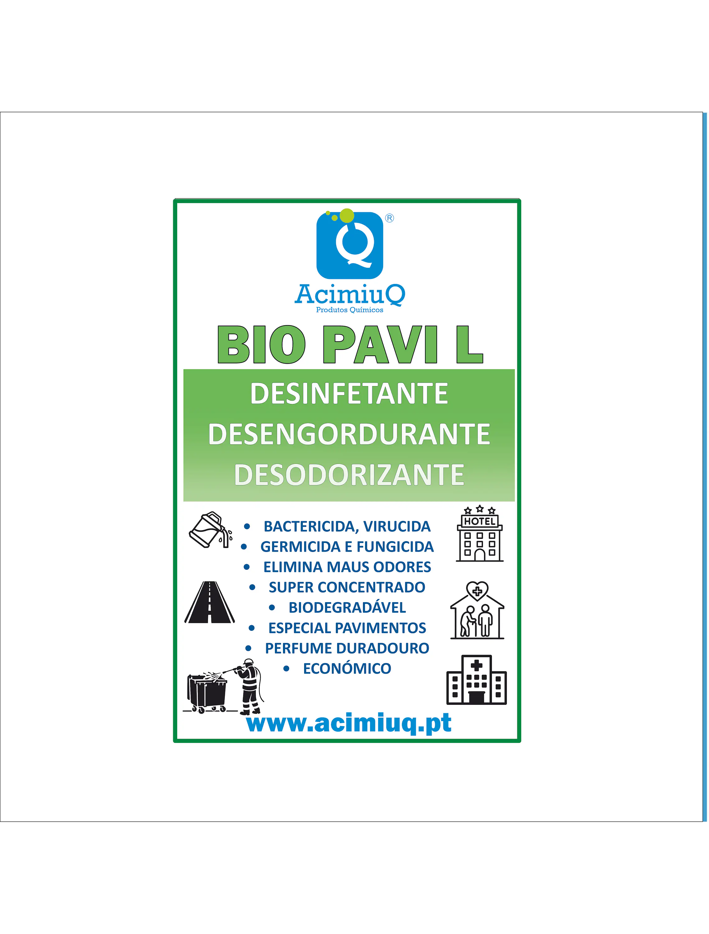 BIO PAVI L - Desinfetante desengordurante e desodorizante 1