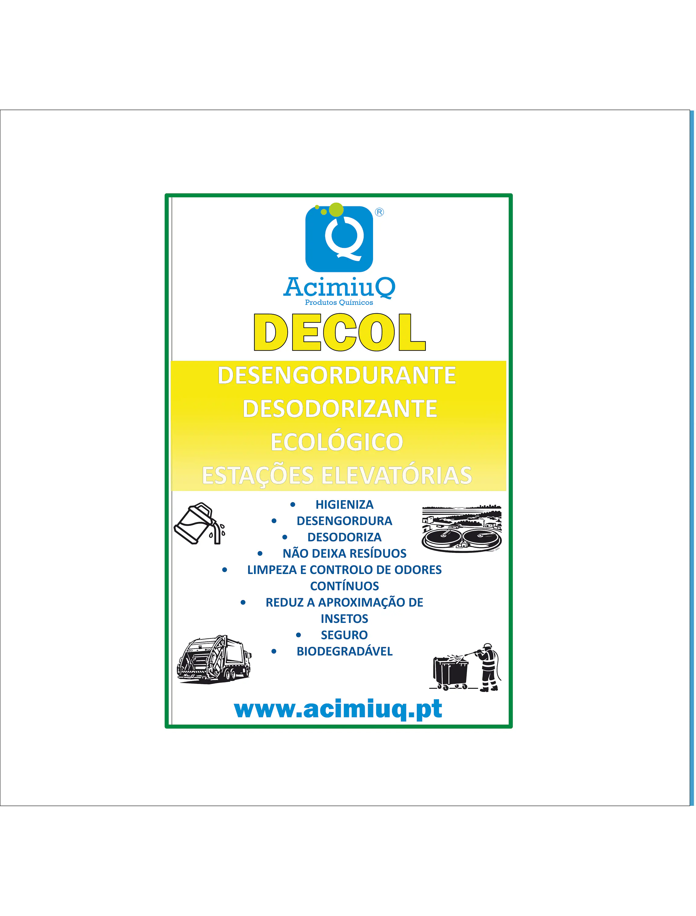 DECOL - Desengordurante, desodorizante, ecológico para estações elevatórias  1