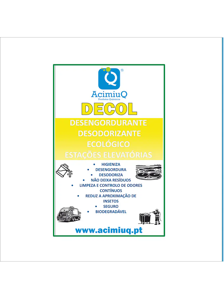 DECOL - Desengordurante, desodorizante, ecológico para estações elevatórias  1