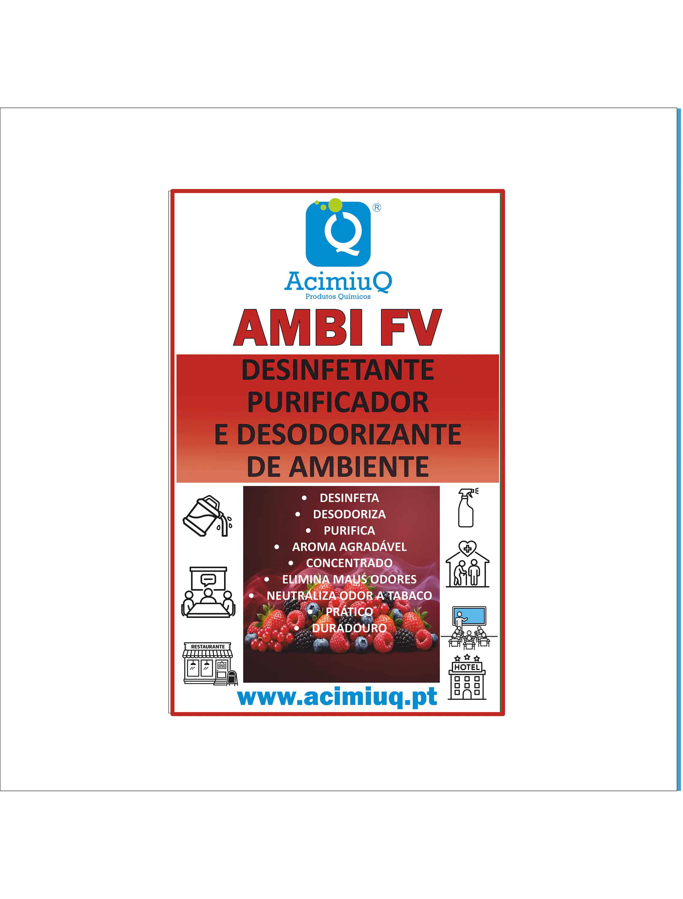 AMBI FV - Desinfetante purificador e desodorizante de ambiente  1