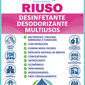 RIUSO - Desinfetante desodorizante multiusos 