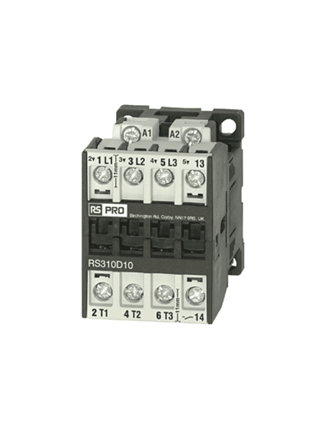 Contactor RS PRO de 3 polos, 18 A, bobina 110 V ca, 7,5 kW 1