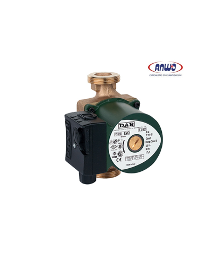 KIT BOMBA DAB CIRCULADORA ROTOR HUMEDO VS 65/150 UNION BRONCE 1 220V 1