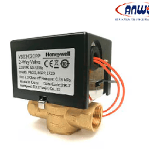 VÁLVULA FANCOIL HONEYWELL, RETORNO POR RESORTE 1/2 , TRES VÍAS, CONEXIÓN POR SURTIDOR