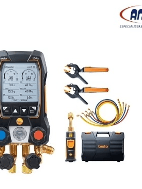 TESTO 558s - MANIFOLD SMART/TACTIL CON SENSORES INALAMBRICOS DE TEMPERATURA ,VACIO Y MANGUERA 1