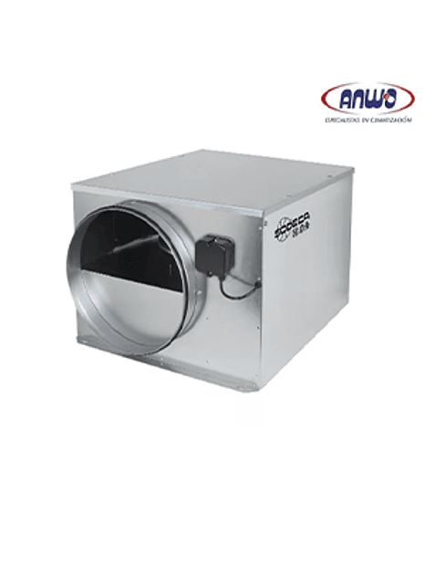 EXTRACTOR CENTRIFUGO EN LINEA BAJO NIVEL DE RUIDO CONEXIÓN 400MM 220V 1350 RPM QMAX 2176M3H 1