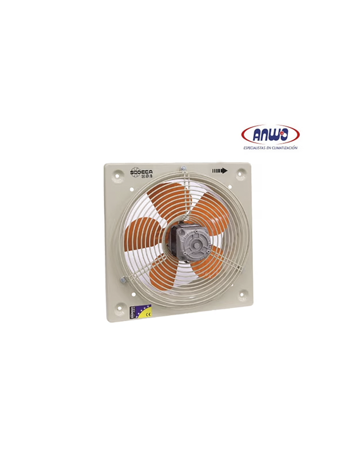 HELICOIDAL MURAL HELICE 35CM EN CHAPA DE ALUMINIO CON REJILLA PROTECCION MOTOR 200V QMAX 1827 M3H 1