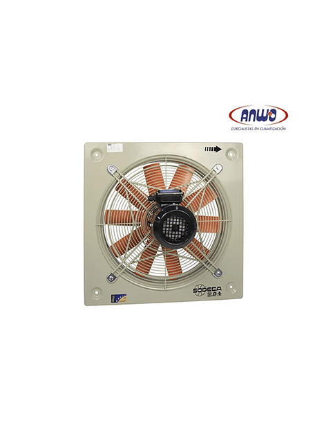 HELICOIDAL MURAL HELICE DE PLASTICO CON REJILLA PROTECCION EN SUCCION MOTOR 220V QMAX 1301M3H 1