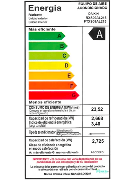 Aire acondicionado Daikin Inverter 12.000 BTU wifi  En stock 3