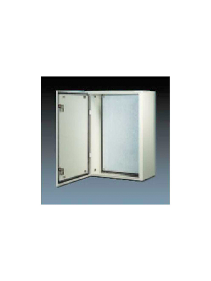 Caja metálica 500x400x250mm IP65 RAL7035 c/placa 1