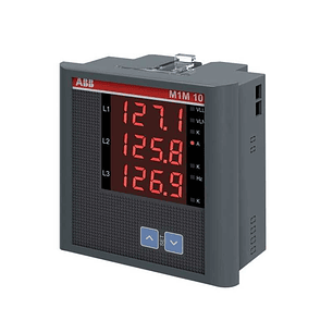 voltimetro / amperimetro 3P más N 96x96mm M1M 10 (V/A/Hz)