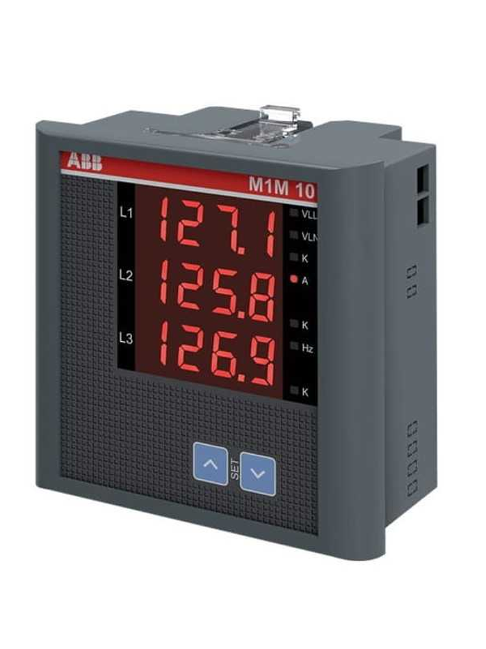 voltimetro / amperimetro 3P más N 96x96mm M1M 10 (V/A/Hz) 1