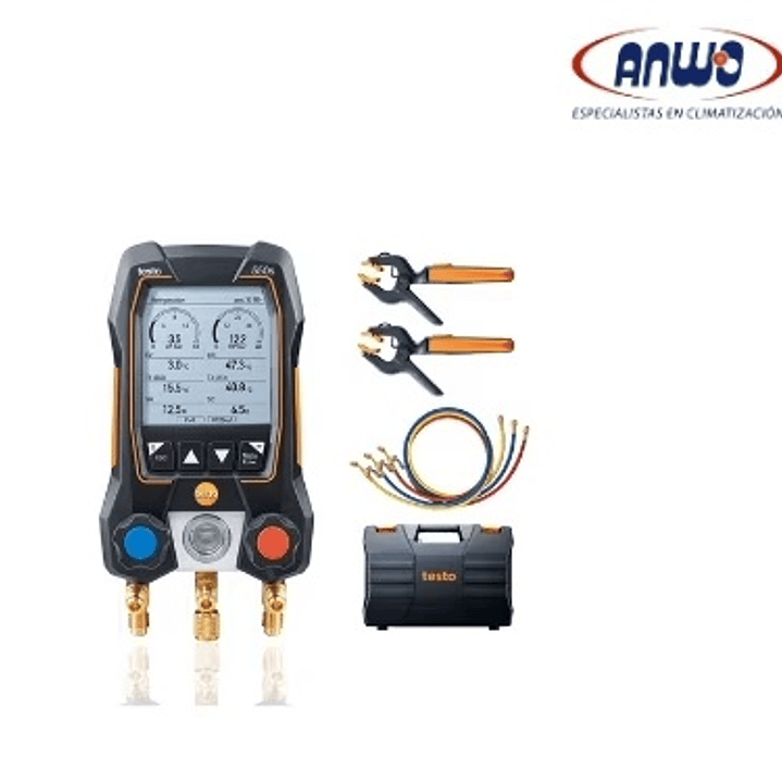 MANIFOLD SMART CON SENSORES INALAMBRICOS DE TEMPERATURA Y MANGUERAS TESTO 550s 1