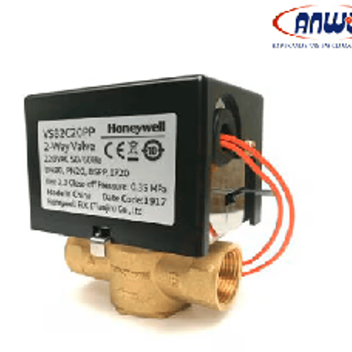 VÁLVULA FANCOIL HONEYWELL, RETORNO POR RESORTE 1/2 , DOS VÍAS, CONEXIÓN POR SURTIDOR 1