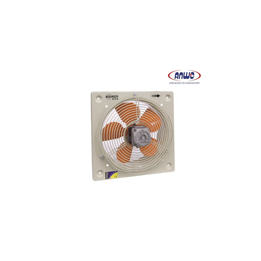 HELICOIDAL MURAL HELICE 20CM EN CHAPA DE ALUMINIO CON REJILLA PROTECCION MOTOR 200V QMAX 561 M3H 1