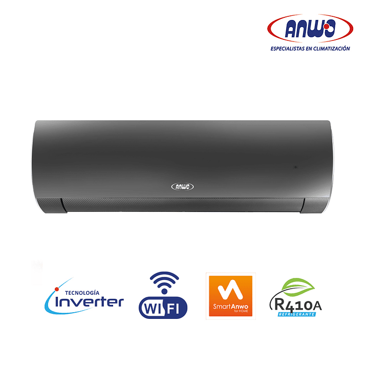 AIRE ACONDICIONADO SPLIT MURO 12.000 BTUH INVERTER R410A NEW COOL DESIGN  1