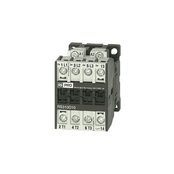 Contactor RS PRO de 3 polos, 18 A, bobina 110 V ca, 7,5 kW 1