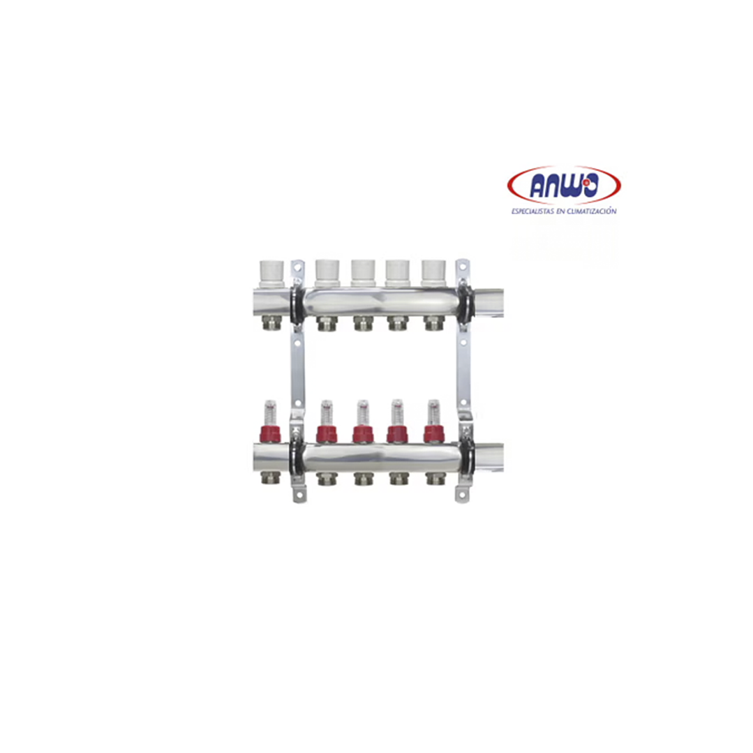 KIT COLECTOR 4V C/SOP. Y TAPON + FLUJOMETRO 1