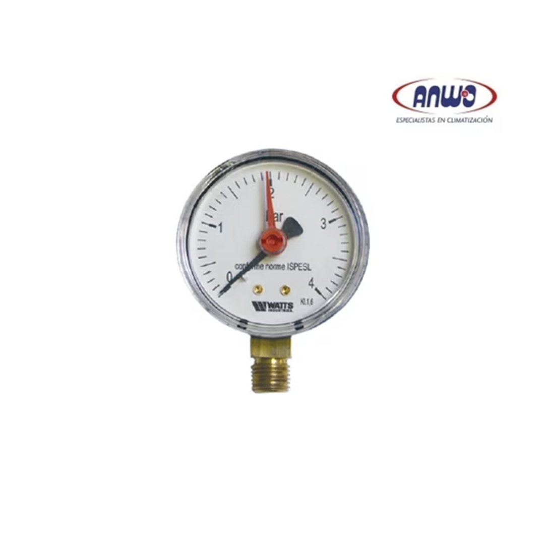 MANOMETRO D.63 1/4 0-10 BAR 1