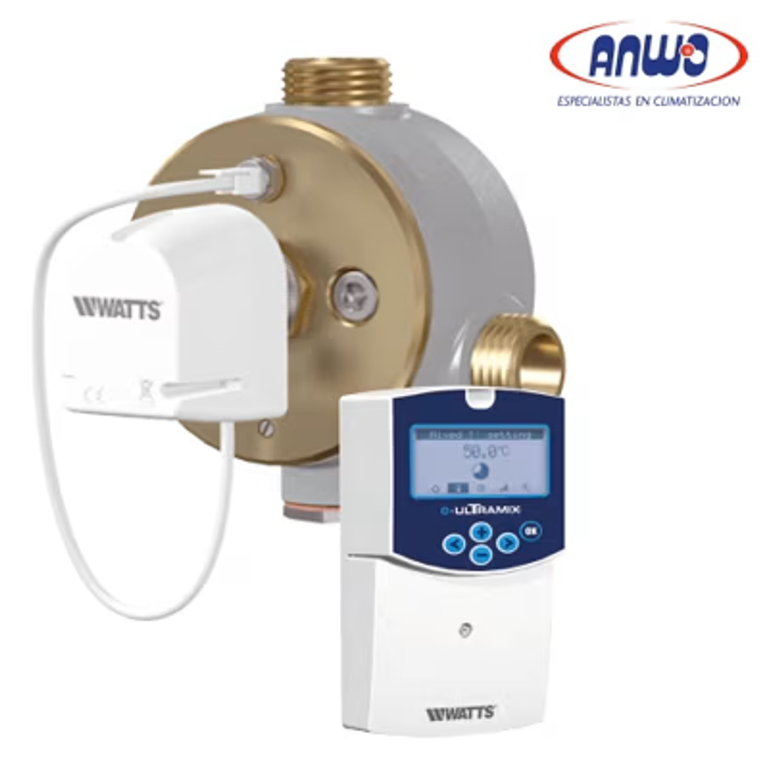 VALVULA MEZCLA ACS TERMOSTATICA 3 VIAS E-ULTRAMIX 1.1/2 HE 30-70°C ANTI-LEGIONELA 1