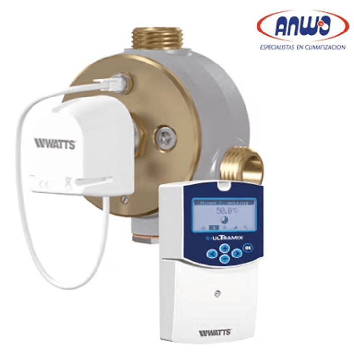VALVULA MEZCLA ACS TERMOSTATICA 3 VIAS E-ULTRAMIX 1.1/2 HE 30-70°C ANTI-LEGIONELA 1