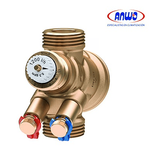 VÁLVULA DE EQUILIBRIO HIDRÁULICO AB-QM 4.0 CON TOMAS DE PRESIÓN, DN15, 60-600 L/H, G ¾