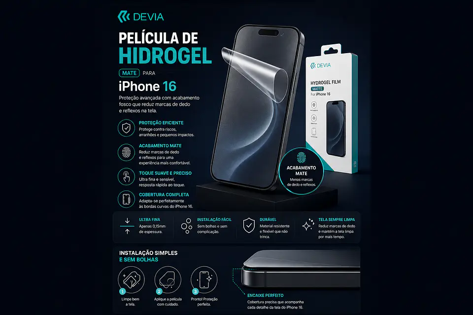 Película Hidrogel DEVIA iPhone 16 Mate | ACM85 1