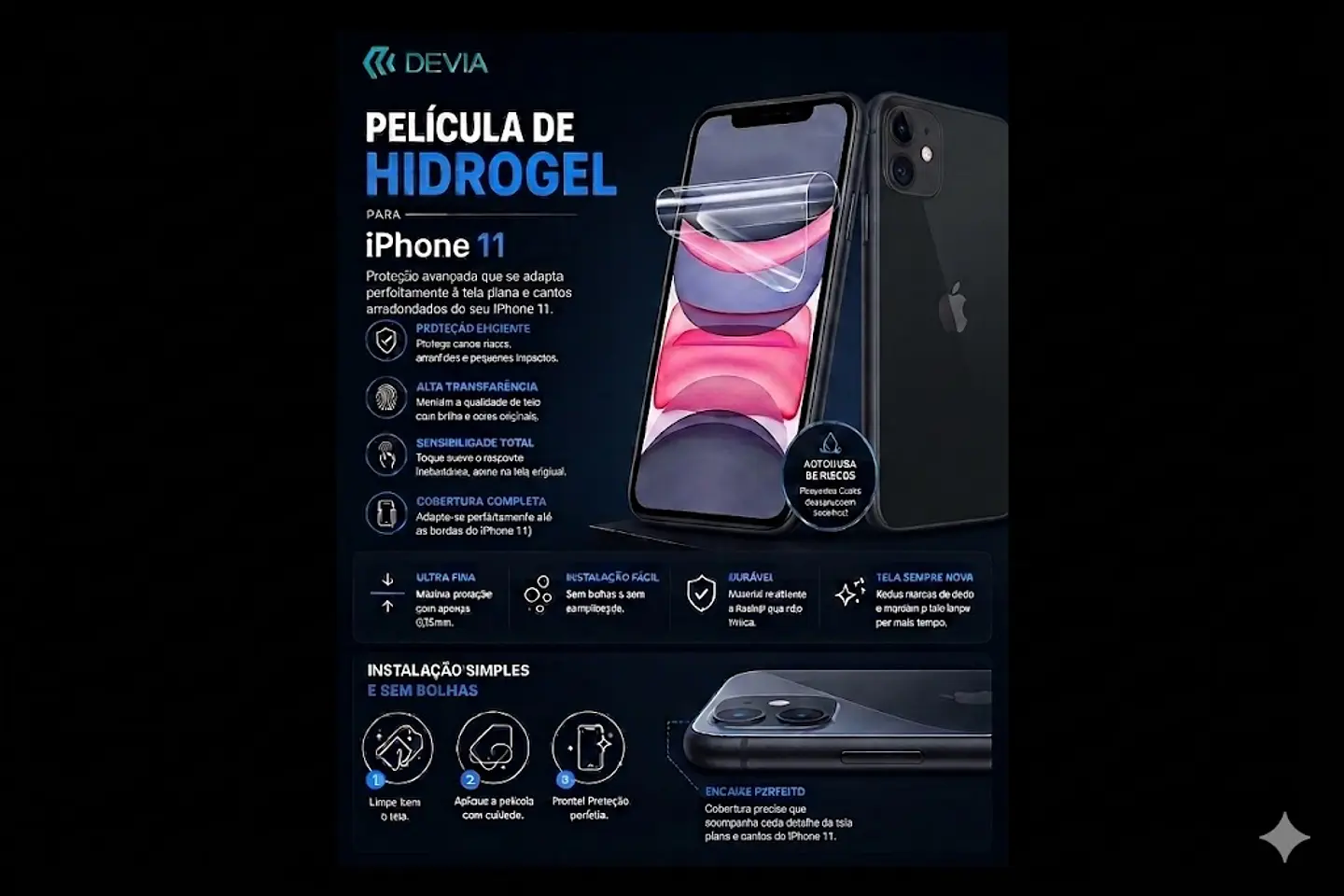 Película Hidrogel DEVIA iPhone 11 | ACM85 1