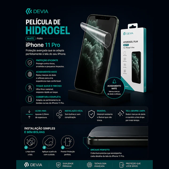 Película Hidrogel Devia iPhone 11 Pro Mate | ACM85 1