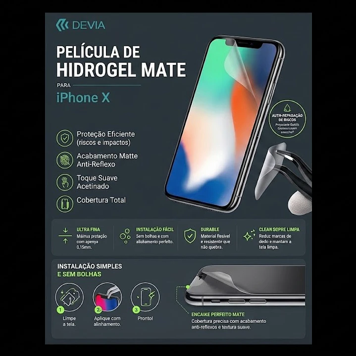 Película Hidrogel Devia Mate iPhone X | ACM85 1