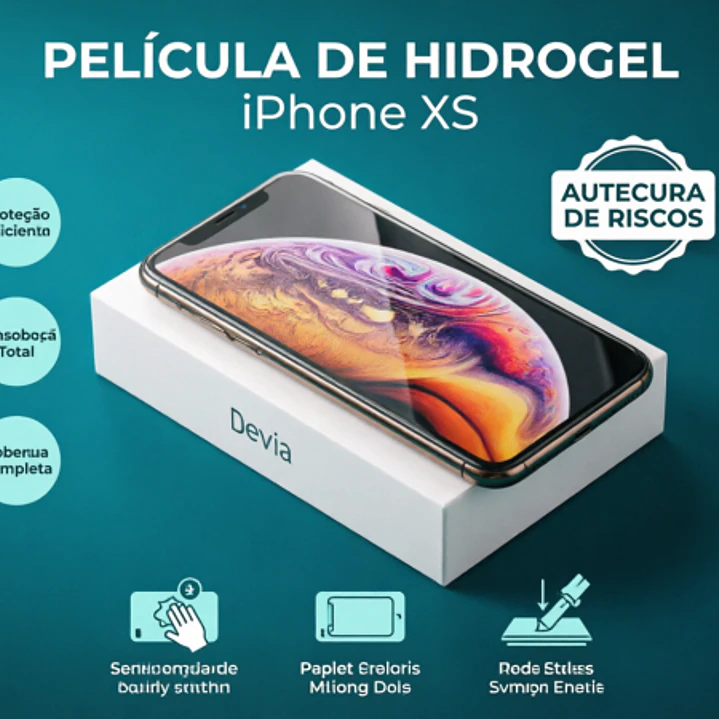 Película Hidrogel DEVIA iPhone XS | ACM85 Eletronnic 1