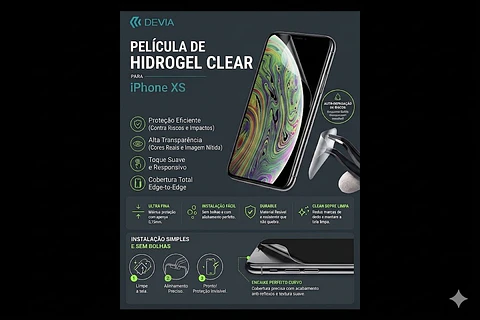 Película Hidrogel DEVIA iPhone XS | ACM85 Eletronnic