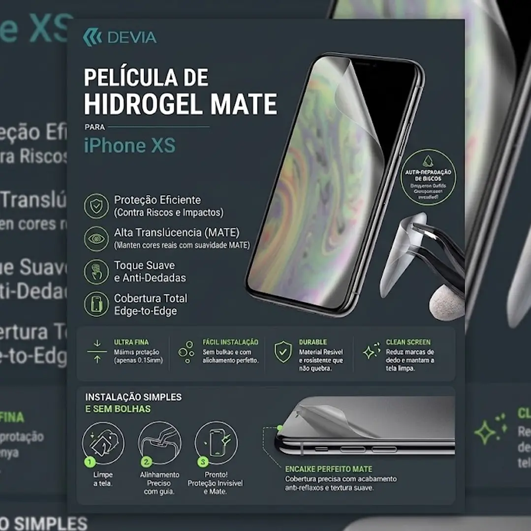 Película Hidrogel Mate DEVIA iPhone XS | ACM85 1