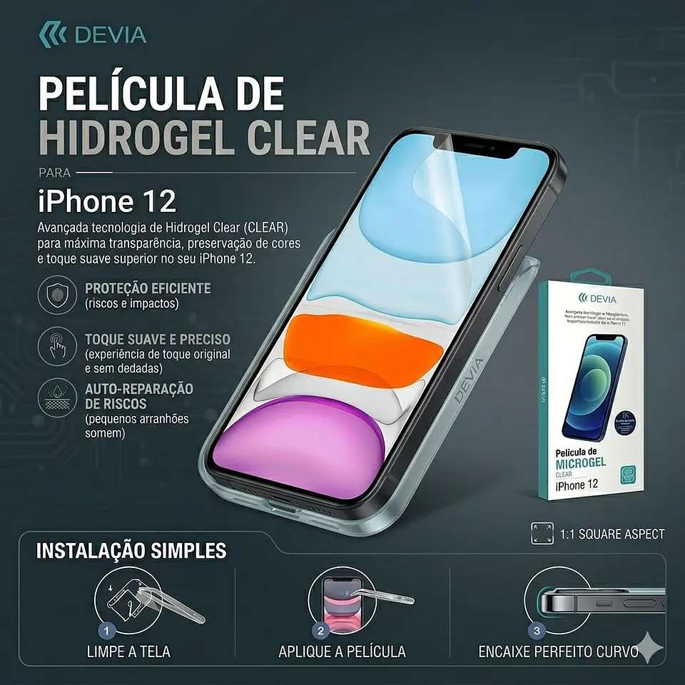 Película Hidrogel DEVIA iPhone 12 | ACM85 1