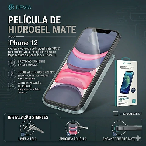 Película Hidrogel Mate DEVIA iPhone 12 | ACM85