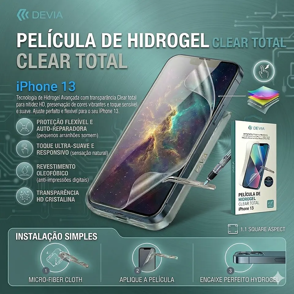 Película Hidrogel DEVIA iPhone 13 | ACM85 1