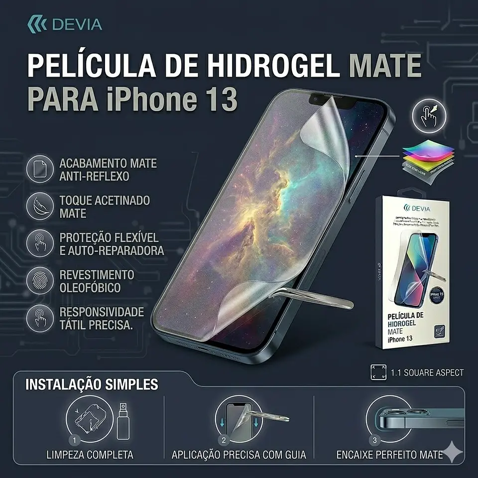 Película Hidrogel Mate DEVIA iPhone 13 | ACM85 1