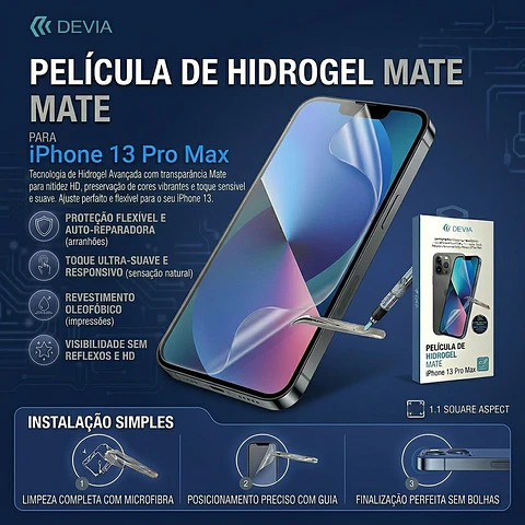 Película Hidrogel Mate DEVIA iPhone 13 Pro Max | ACM85