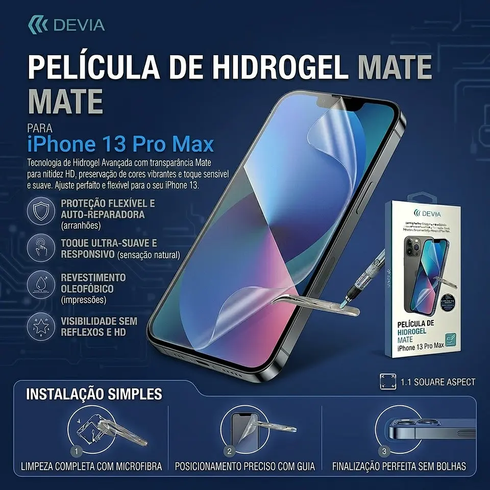 Película Hidrogel Mate DEVIA iPhone 13 Pro Max | ACM85 1