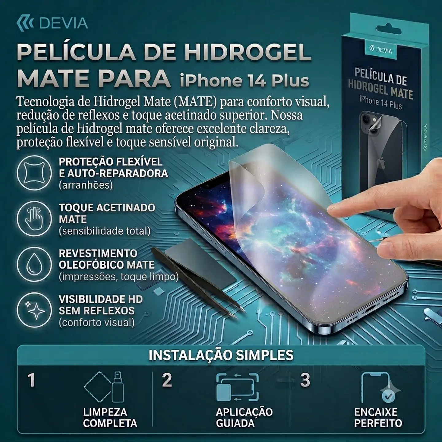 Película Hidrogel Mate DEVIA iPhone 14 Plus | ACM85 1