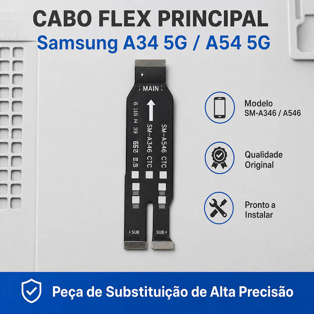 Cabo Flex Motherboard Samsung A34 5G / A54 5G | Peça ACM85 1