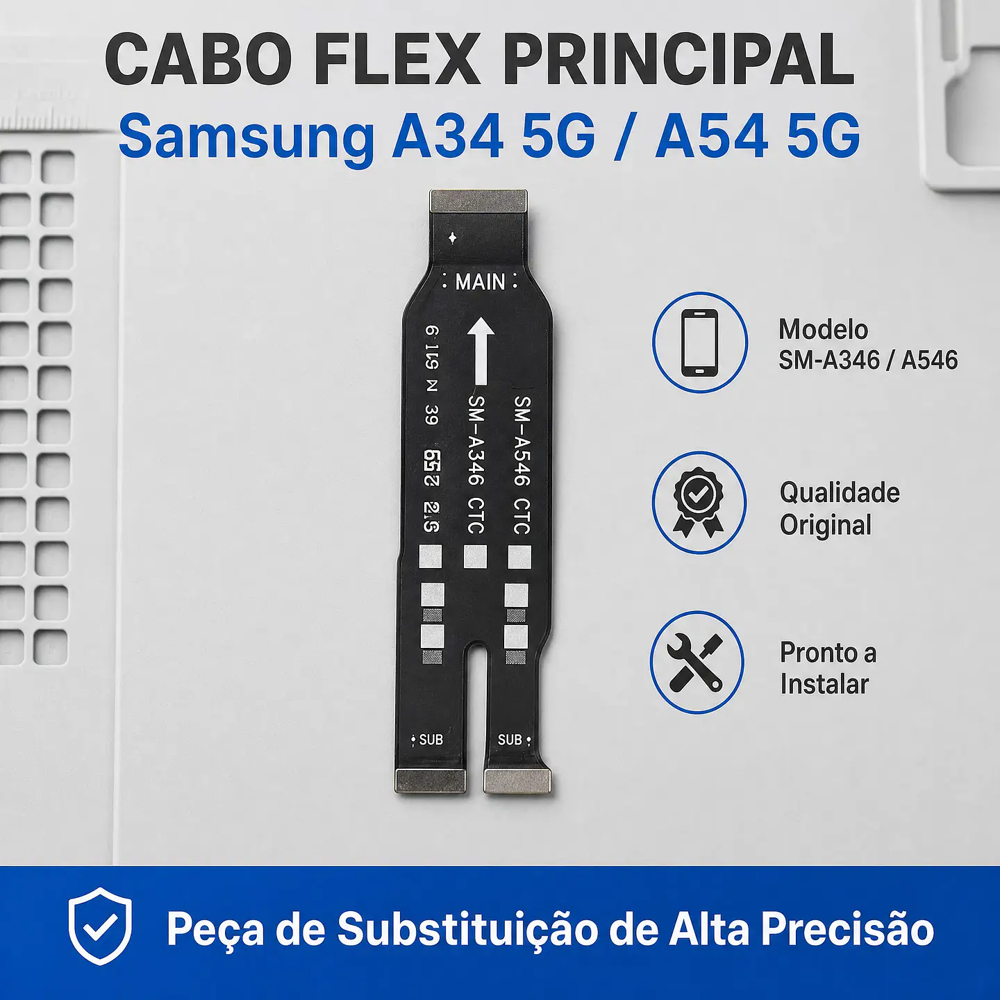 Cabo Flex Motherboard Samsung A34 5G / A54 5G | Peça ACM85 1