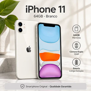 iPhone 11 64GB Recondicionado Grade A++ | Bateria 100% ACM85