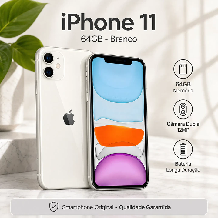 iPhone 11 64GB Recondicionado Grade A++ | Bateria 100% ACM85 1