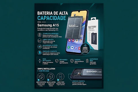 Bateria Samsung Galaxy A15 5000mAh | Peça ACM85 Eletronnic