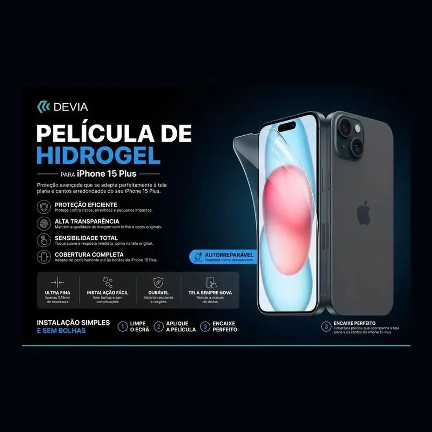Película Hidrogel DEVIA iPhone 15 Plus | ACM85 1