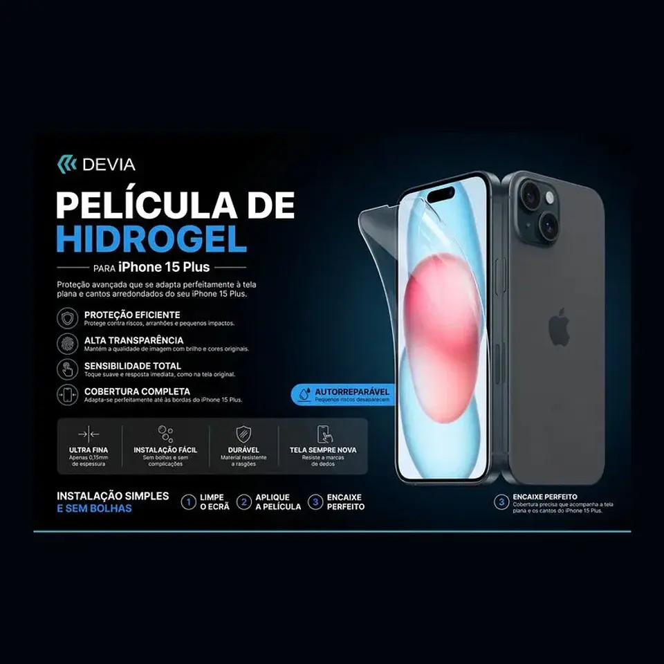 Película Hidrogel DEVIA iPhone 15 Plus | ACM85 1