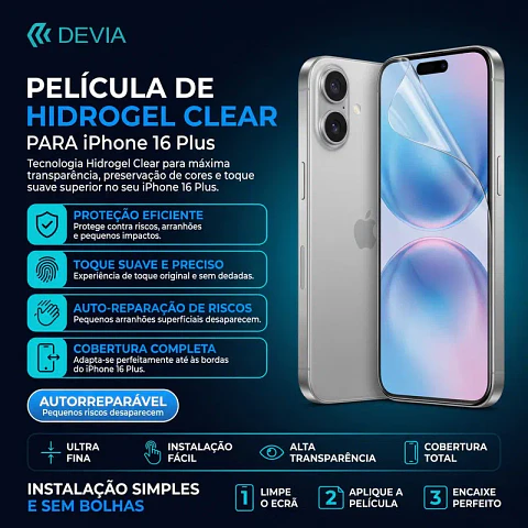 Película Hidrogel DEVIA iPhone 16 Plus | ACM85