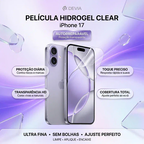 Película Hidrogel DEVIA iPhone 17 | ACM85 Eletronnic